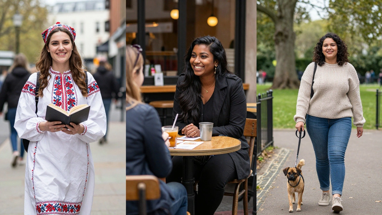 Independent escorts from different cultures enjoying everyday moments across London’s neighborhoods.