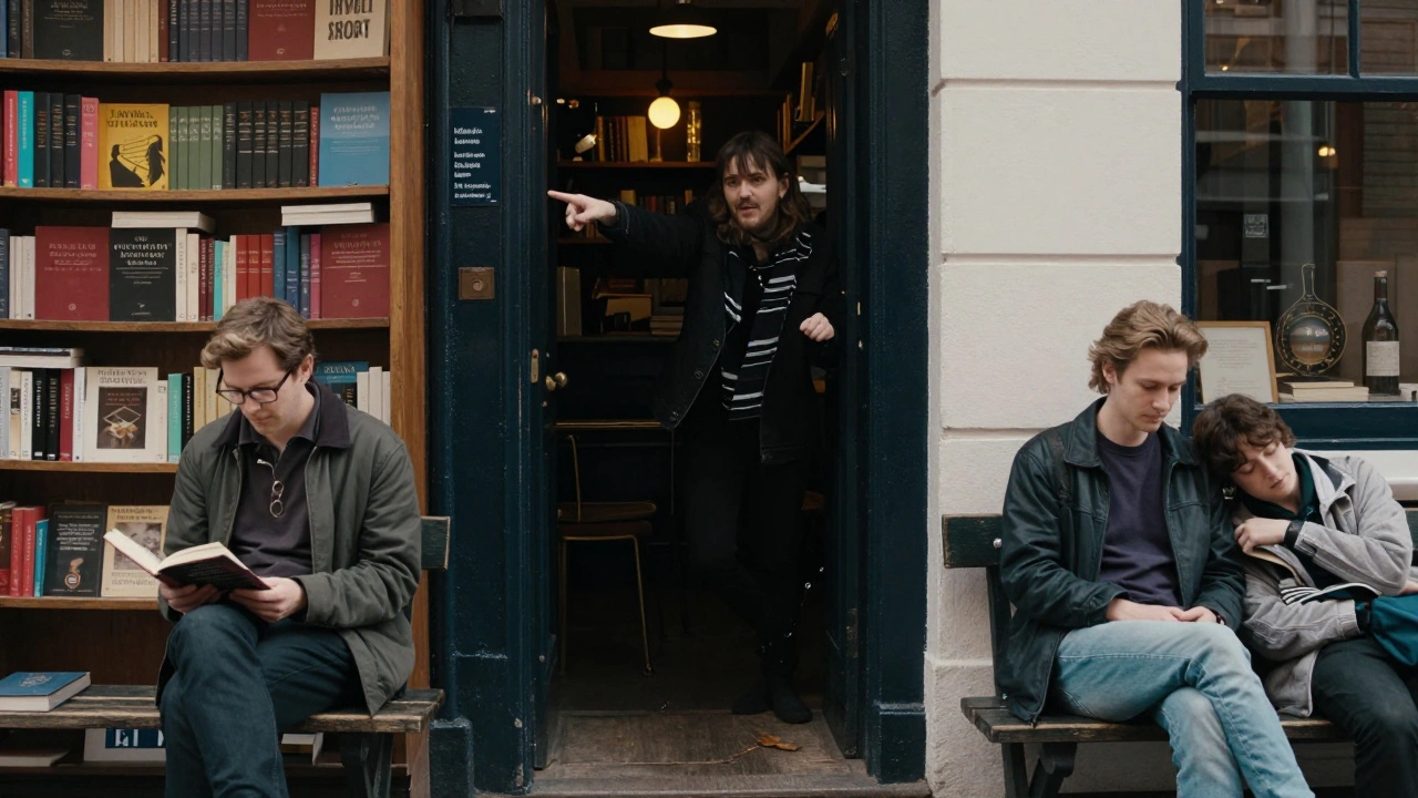 Three East London companion types represented in a soft-lit urban scene: intellectual, guide, and calm presence